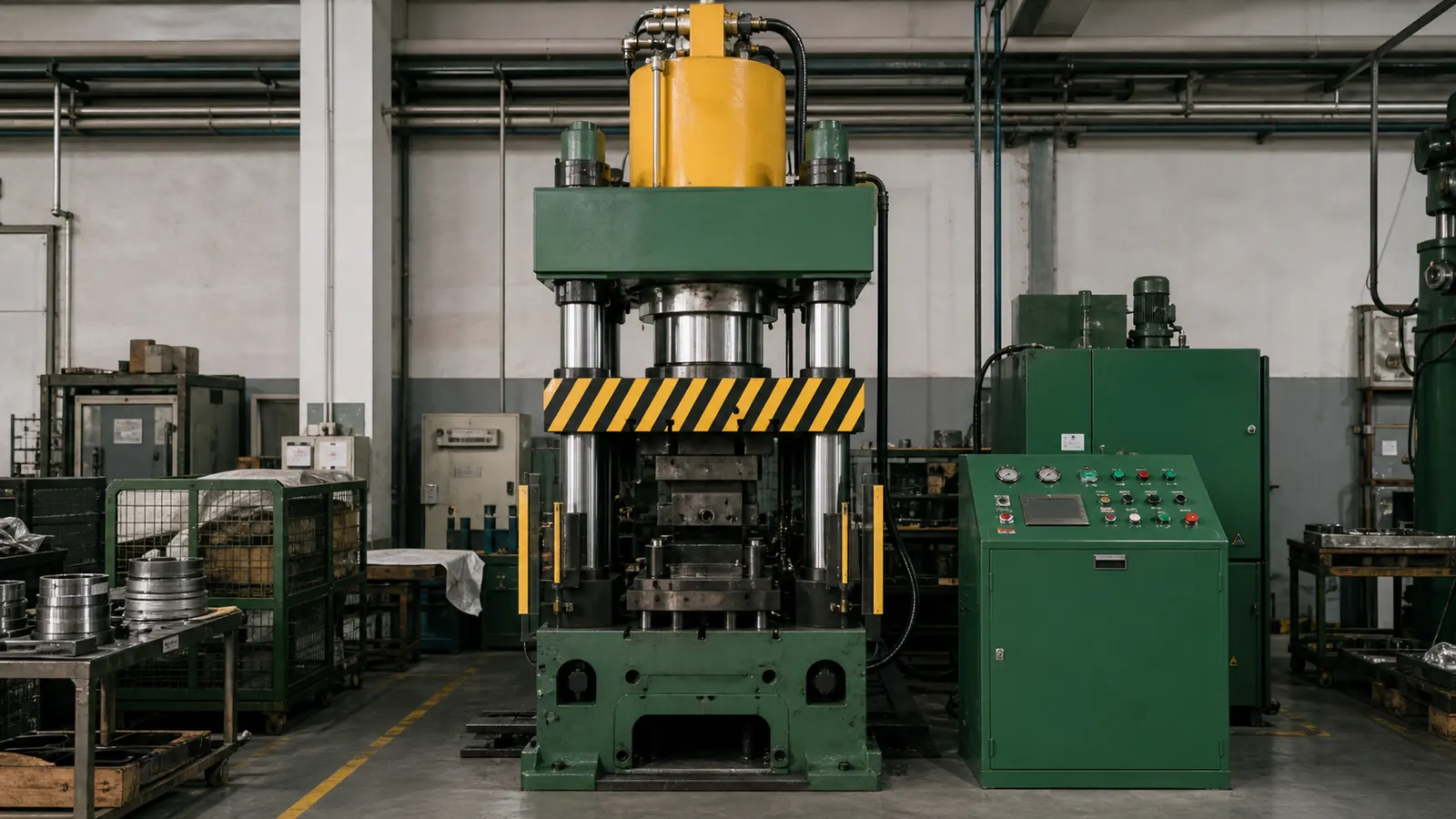Hydraulic press for heavy forming
